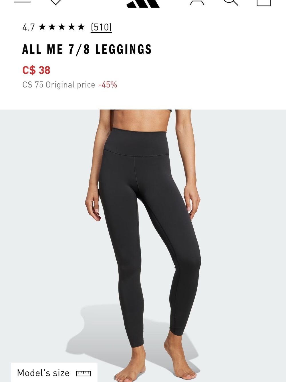 All Me 7/8 Leggings for Women - Black